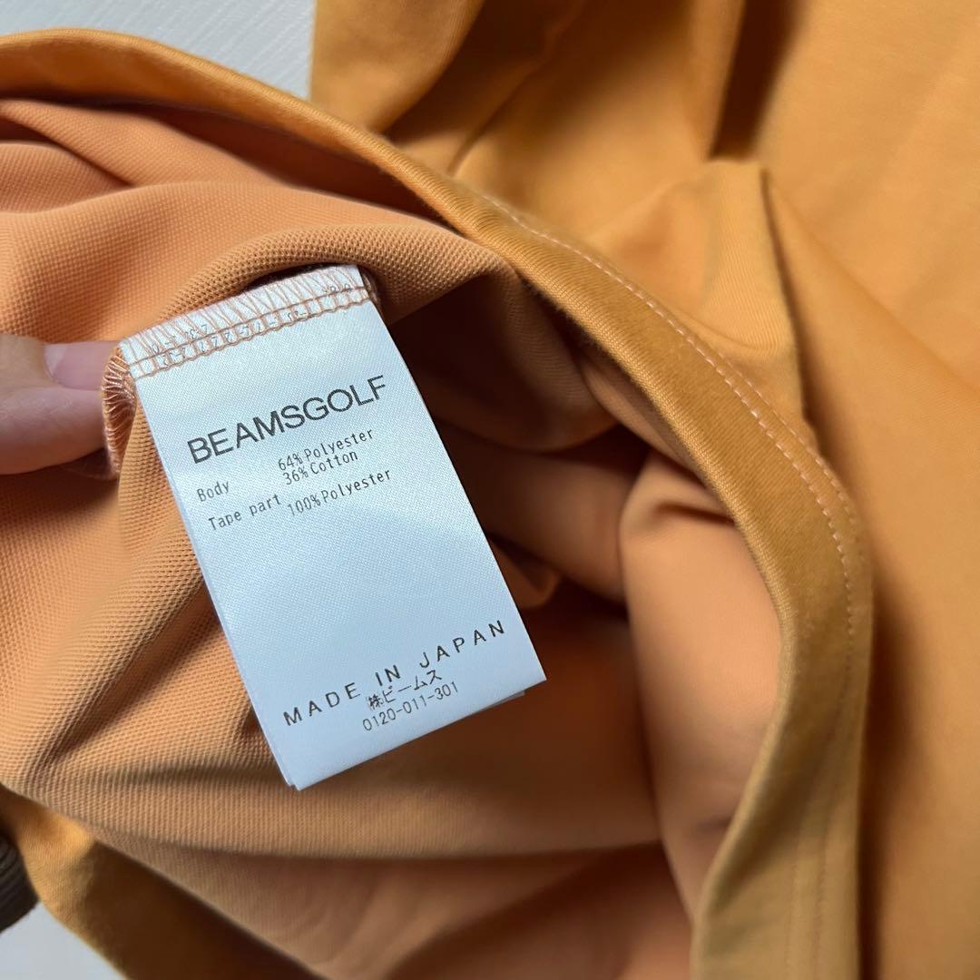 新品 BEAMS GOLF 長袖 ラインロゴ モックネック