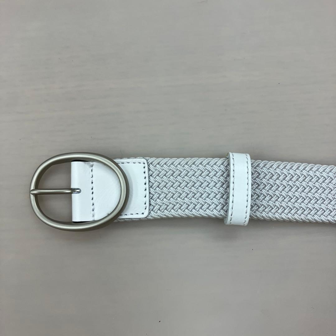 ブリーフィング　編み込みホワイトベルト Fサイズ