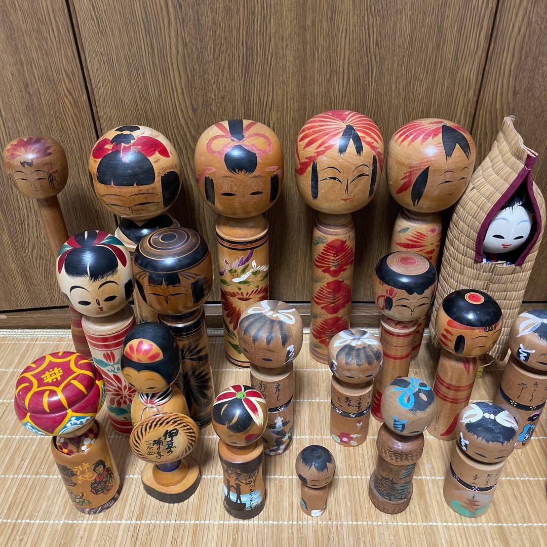 木製こけし人形 約32体 コレクション