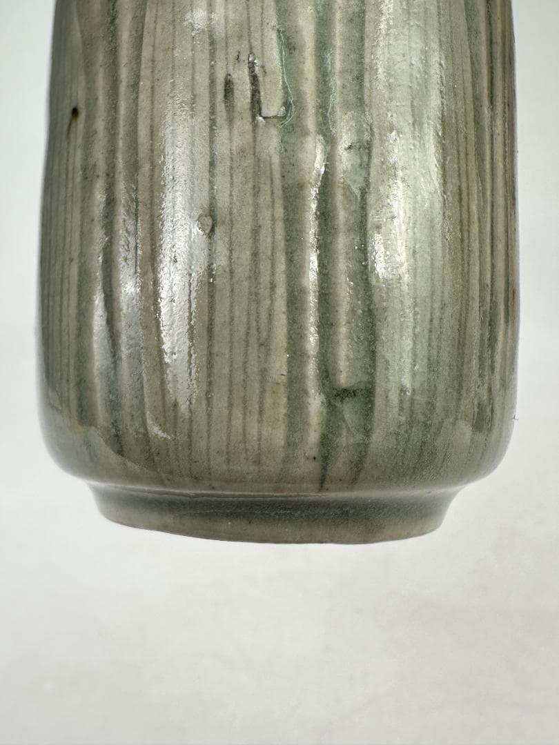 韓国美術　高麗〜李朝時代　高麗青磁　蓮花文筒杯　茶道具　時代　古物　朝鮮古陶磁