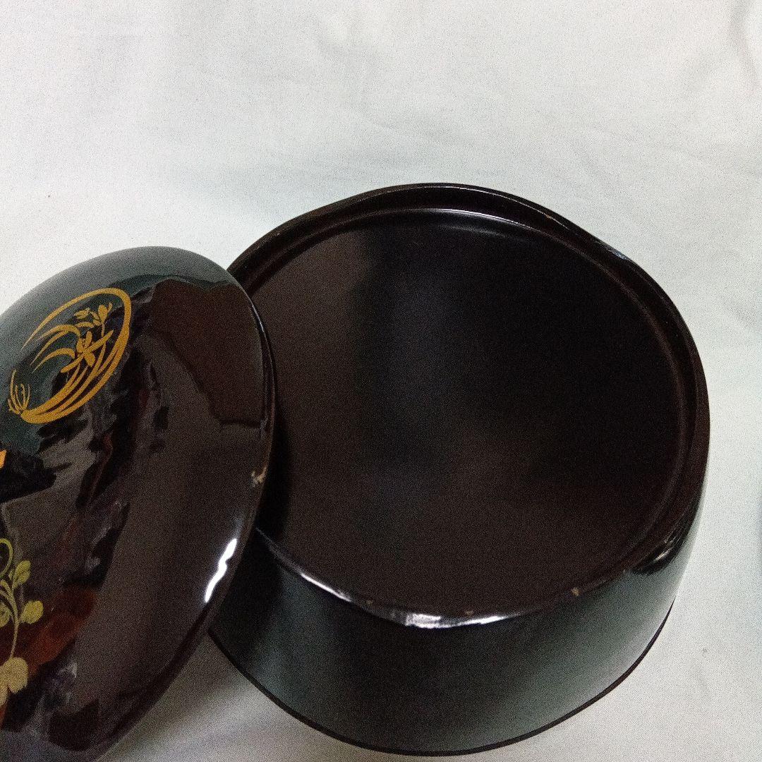 昭和レトロ 漆塗り 菓子器 銘々皿セット