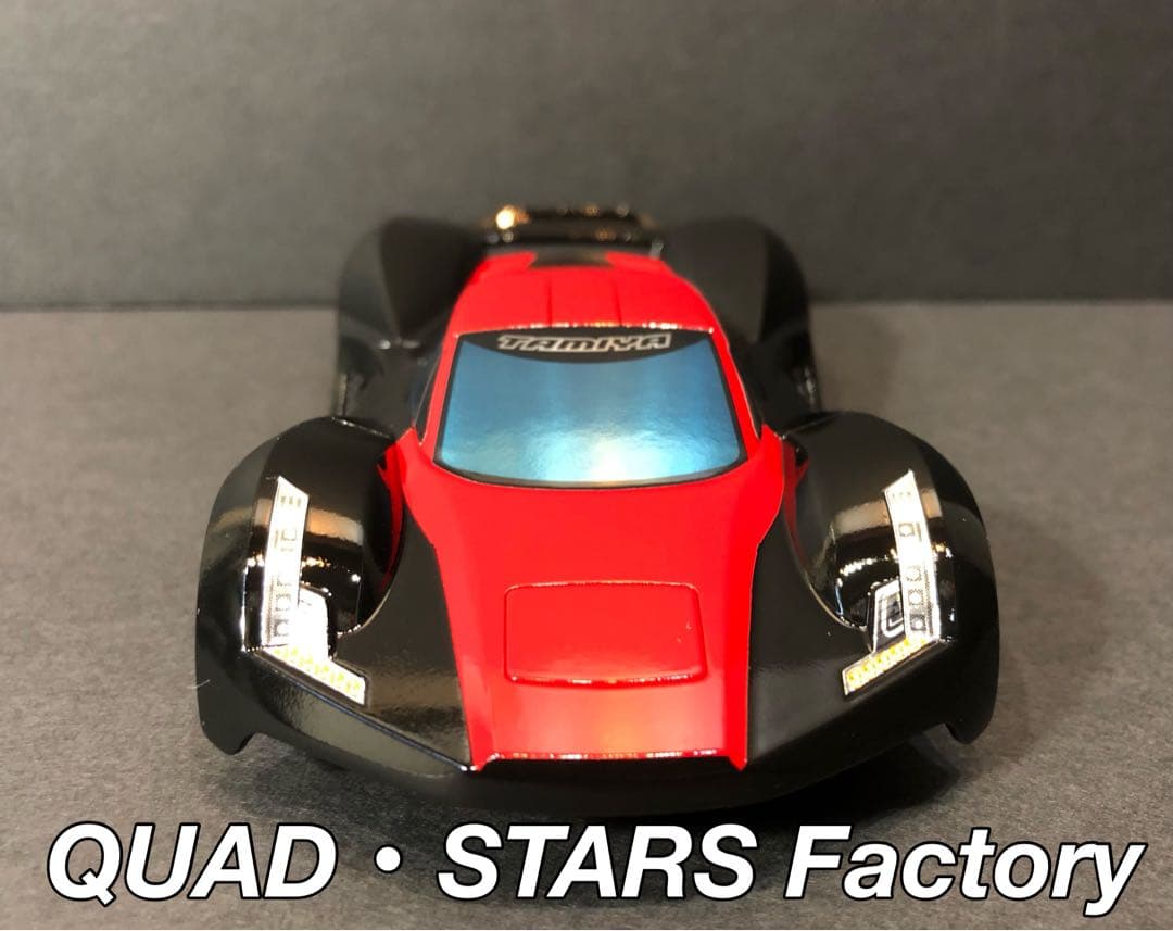 【ミニ四駆・塗装済みボディ】マッドレイザー／レッド＆ブラック【オーダー塗装OK】