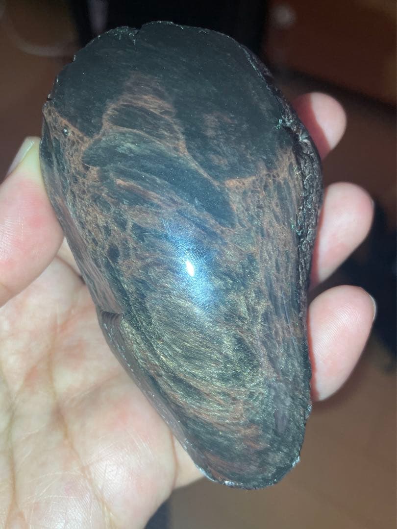 研磨品　十勝石玲瓏　ゴールデンマホガニーオブシディアン　特級品