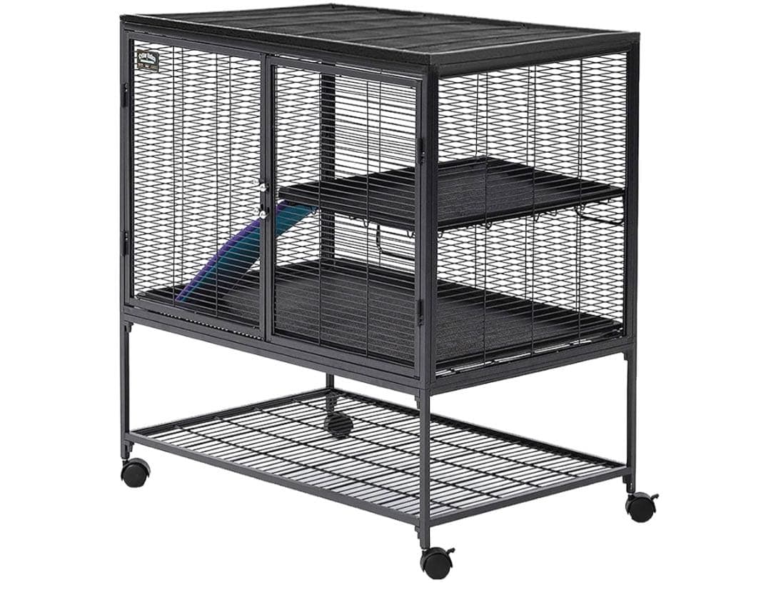 MidWest Ferret Nationブラック メタルケージ 2段棚付き
