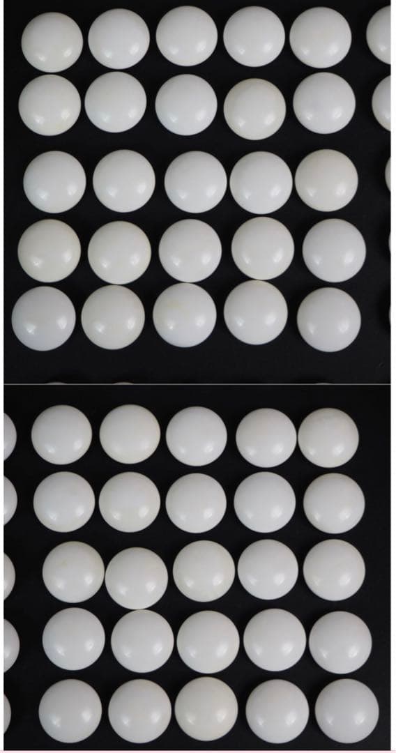 送料無料　日向特産　日向スワブデ蛤碁石36号・碁笥セット　旧家蔵出