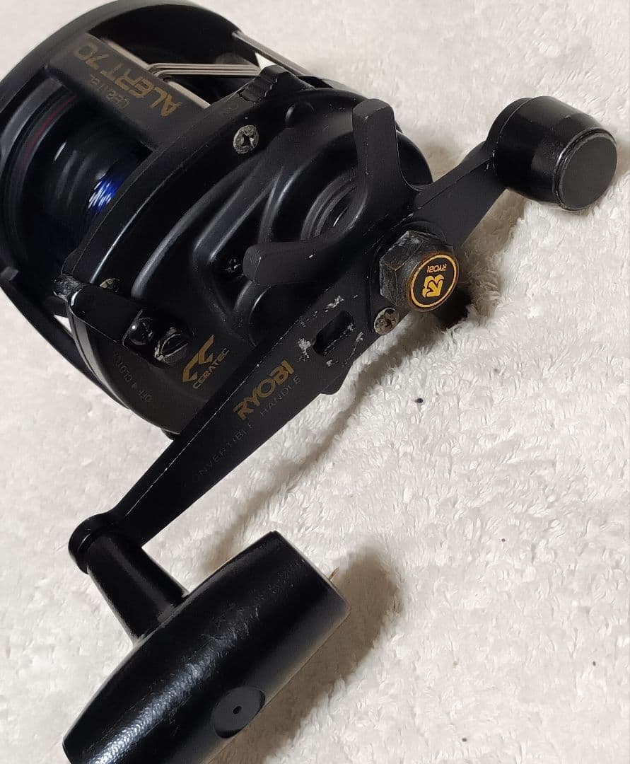リョービカーボテックアラート70両軸リール！新品ラインカラード付レア品