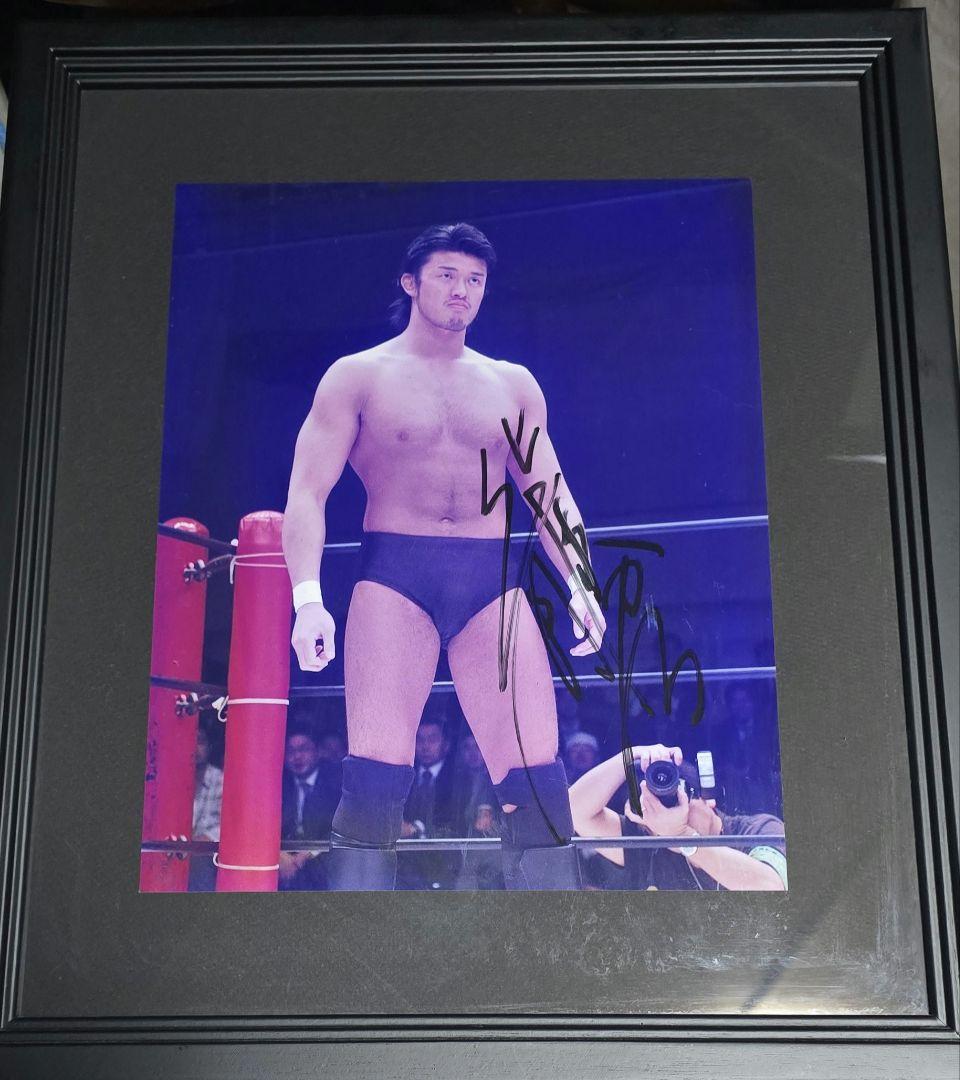 AEW (元新日本プロレス)　柴田勝頼　直筆サイン入りフォトフレーム