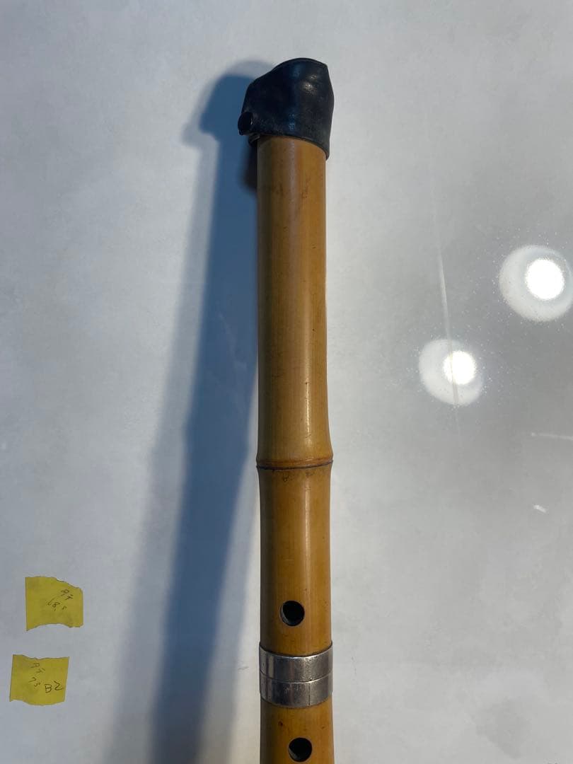 尺八 琴古流 竹治 在銘 1尺8寸管 銀巻 中継ぎ 緩みなし 音出し確認済み