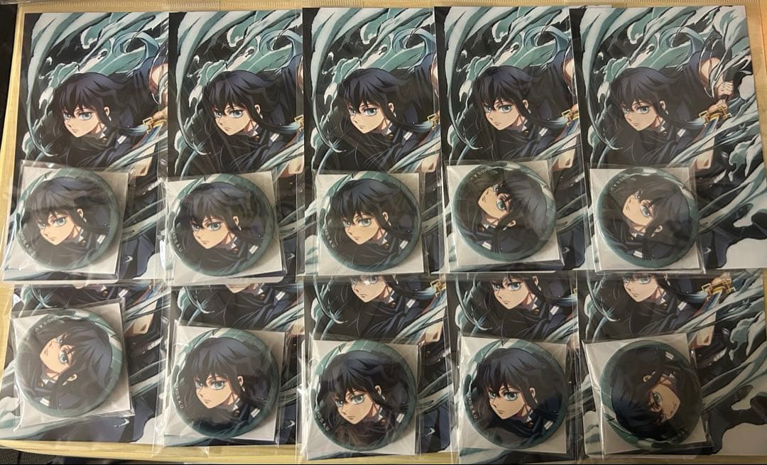 鬼滅の刃 全集中展 時透無一郎 缶バッジ＆ポストカード 10点セット