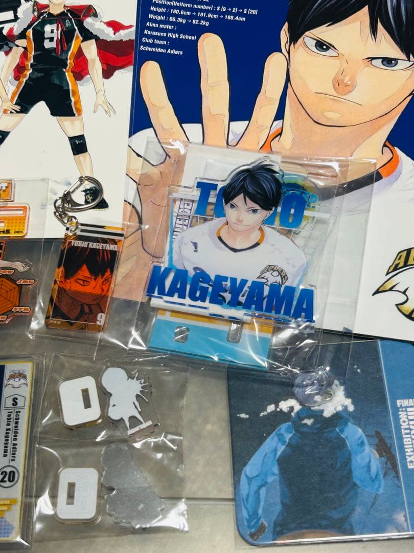 ハイキュー影山飛雄 原作絵 缶バッジ ポストカード アクリルスタンド のるキャラ