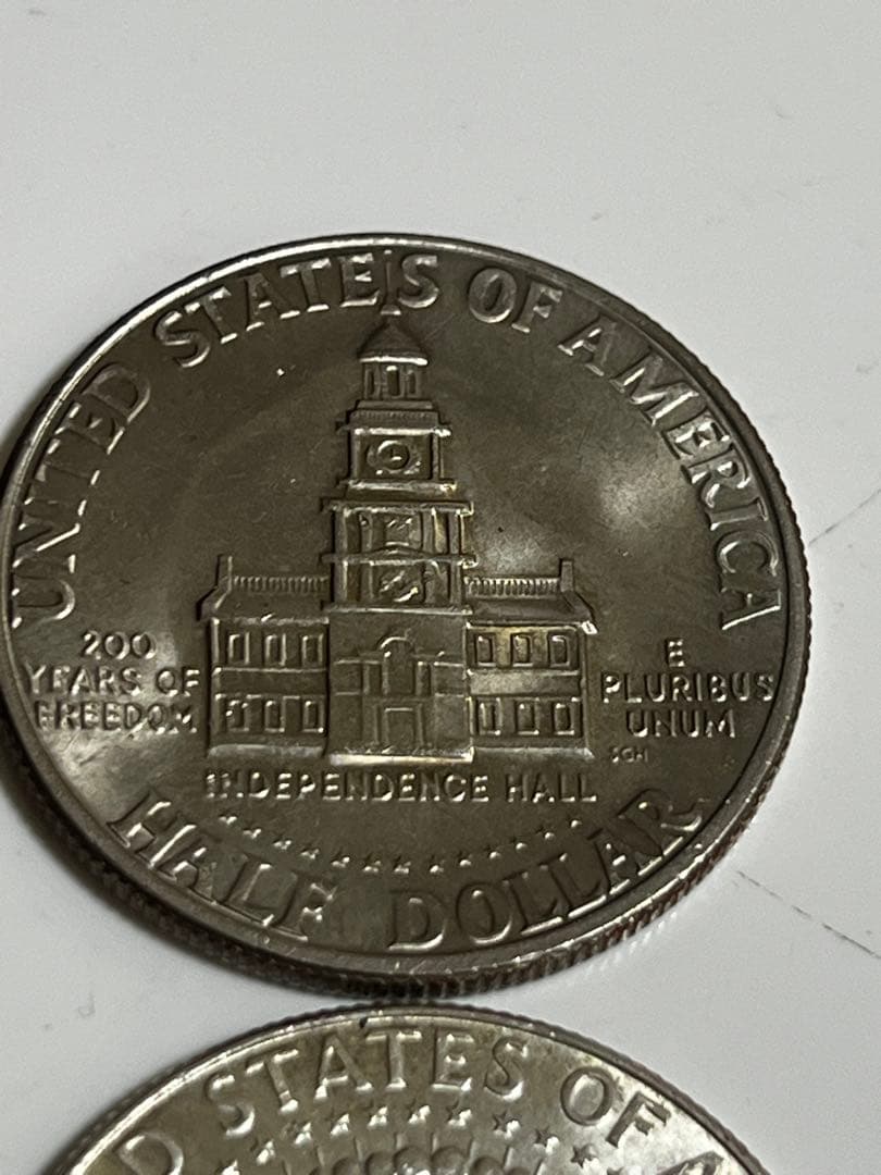 1964年1976年ケネディ　ハーフダラー4枚セット