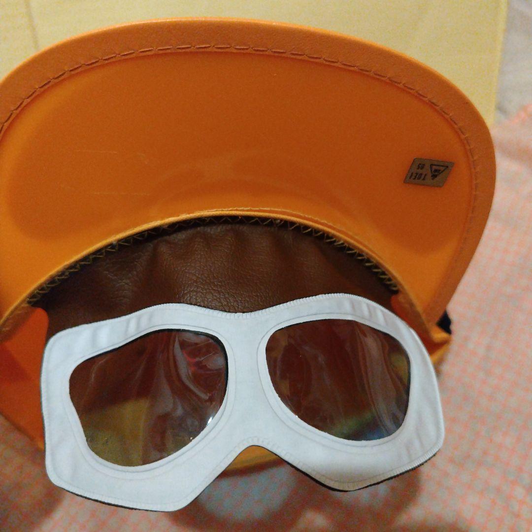 宇宙刑事シャリバン デッドストック　帽子　黄色　ピンバッジ　色メガネ付き　新品