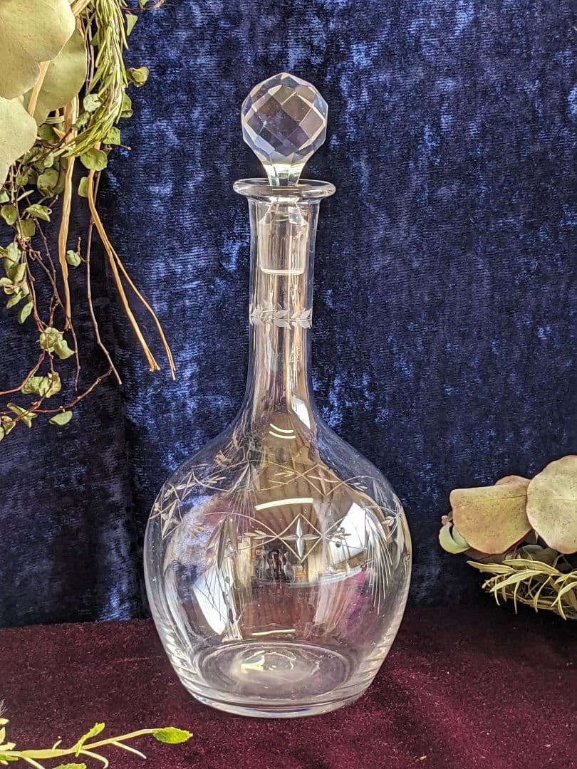 イギリス アンティーク 1920年代 ガラスデカンター アンティークガラス