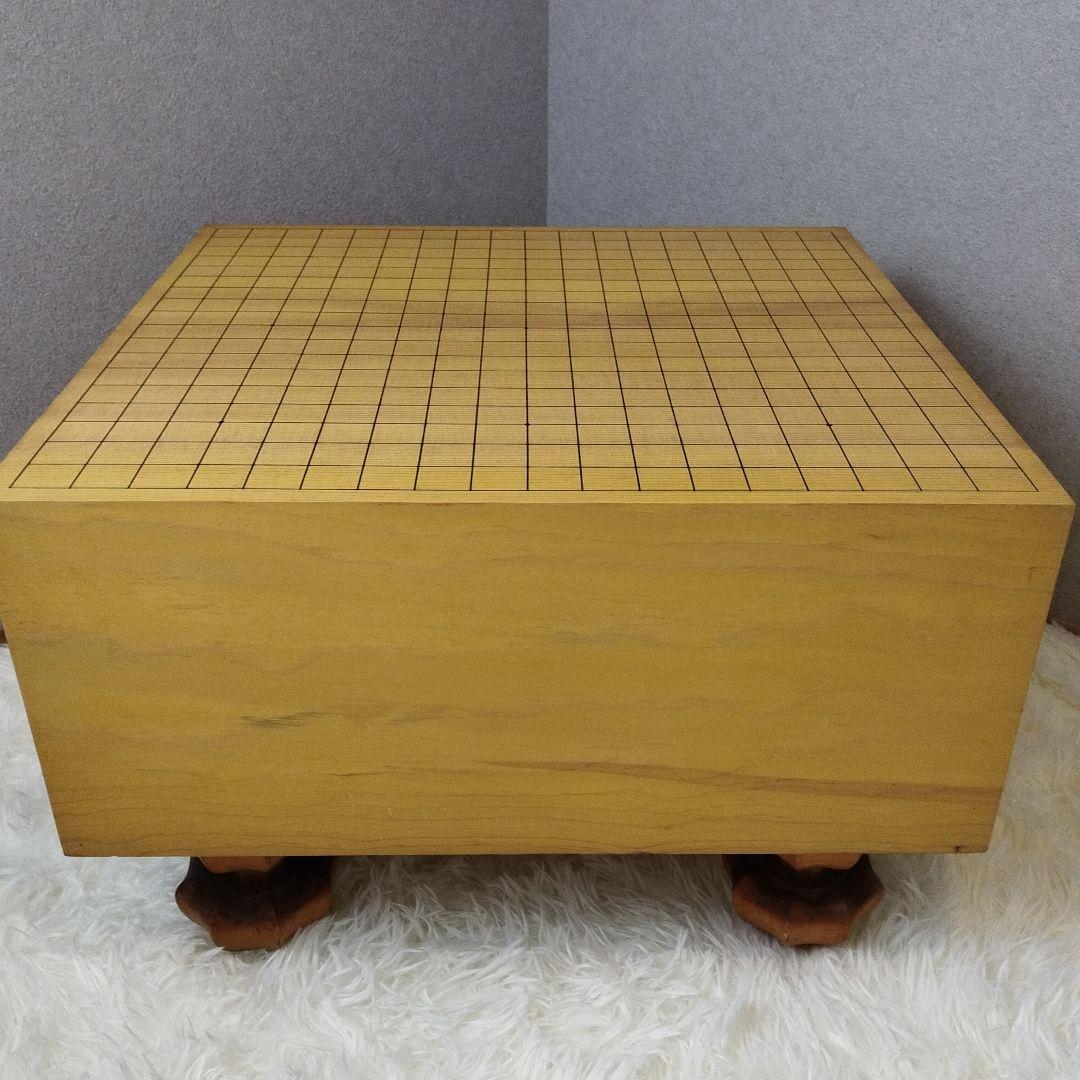 囲碁盤 本榧 天地柾目 ヘソ・脚付き 特大6.5寸 碁石付き