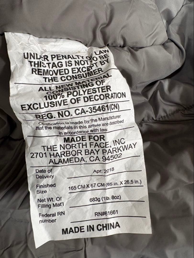 The North Face 寝袋 新品未使用