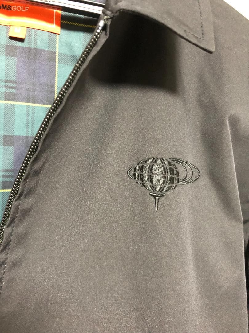 未使用 新作 ビームスゴルフ 緑チェック ブルゾン ブラック 黒 M