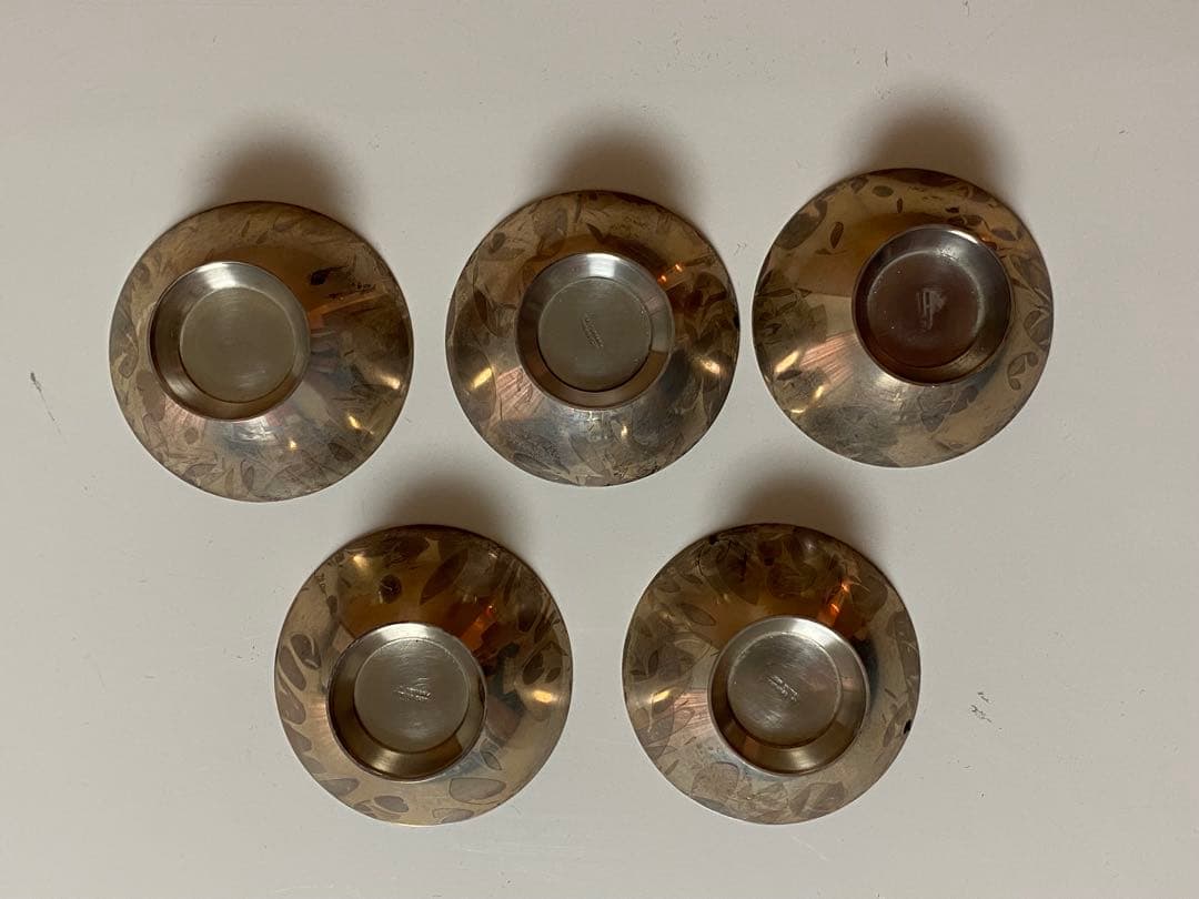 ELA DENMARK STERLING 925S 七宝焼き 盃 5個 シルバー