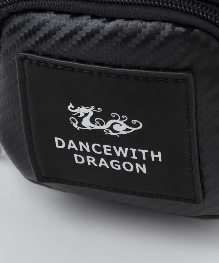 新品☆ダンスウィズドラゴン カーボンレザーマルチポーチ☆ブラック