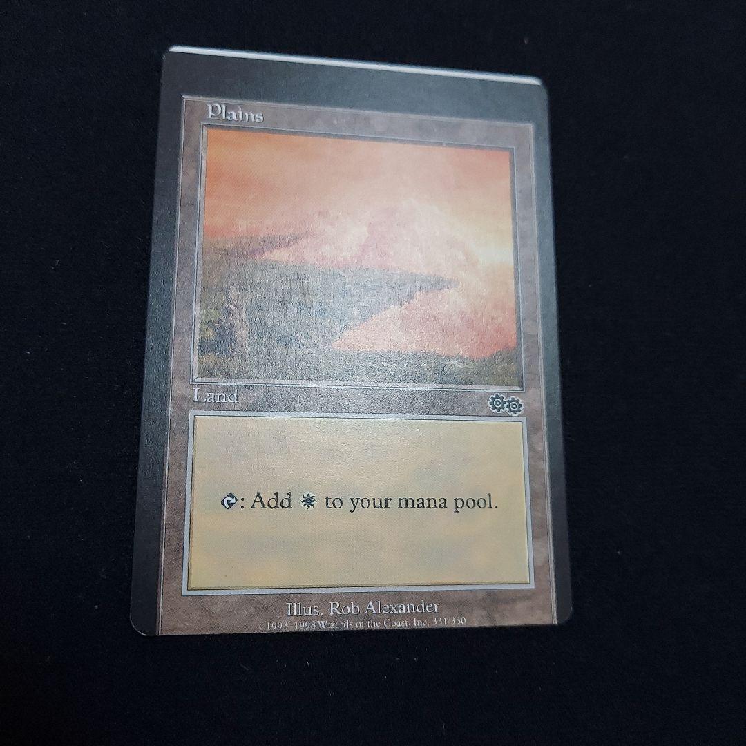 MTG　エラーカード　枠ズレ　ウルザズ・サーガ　英語版　基本土地　白属性