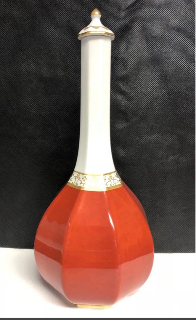 マイセン　柿右衛門様式　蓋付八角瓶