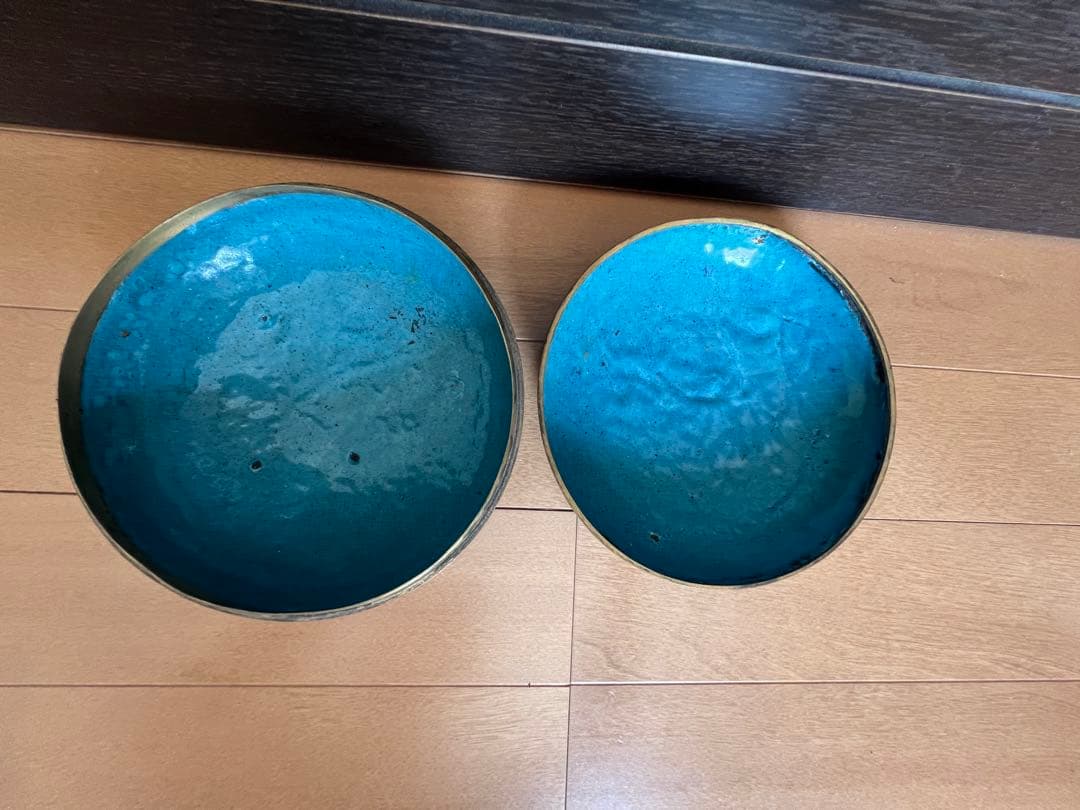 高級日本七宝花瓶 蝶々花唐草文 骨董 景泰藍