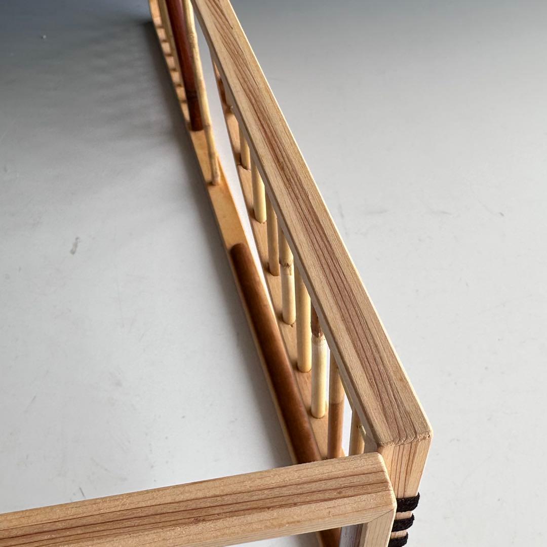 茶道具　煎茶用　結界　竹窓　南部指物師　藪内高達斉　共箱　工芸　煎茶道　茶会