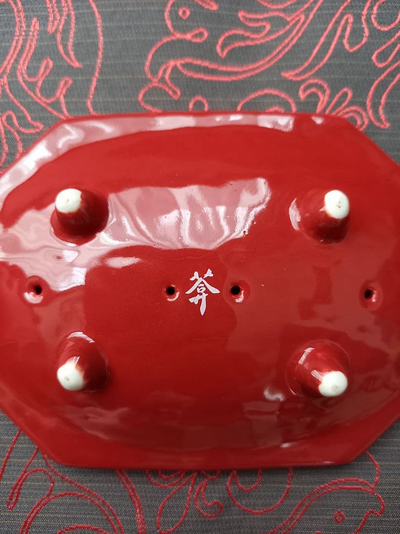 陶あん　京焼　清水焼　ソープディッシュ　石鹸受皿　桜柄