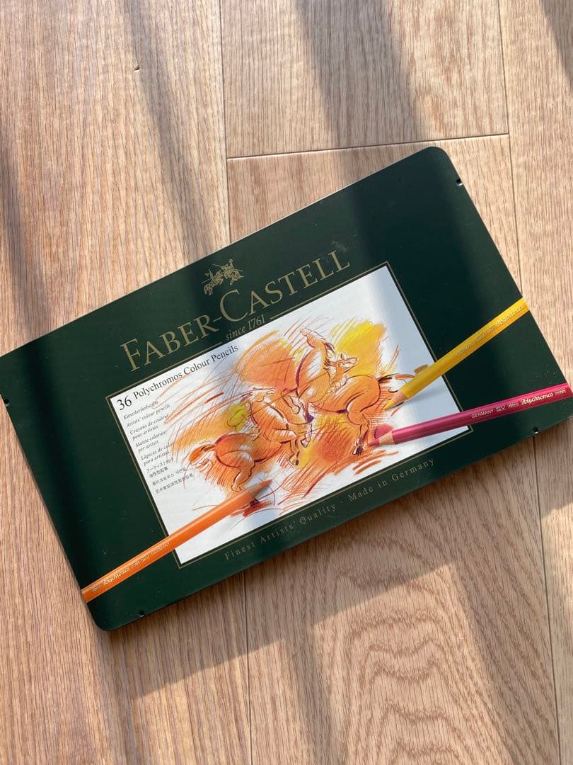 ［美品］Faber-Castell 水彩色鉛筆 36色缶入