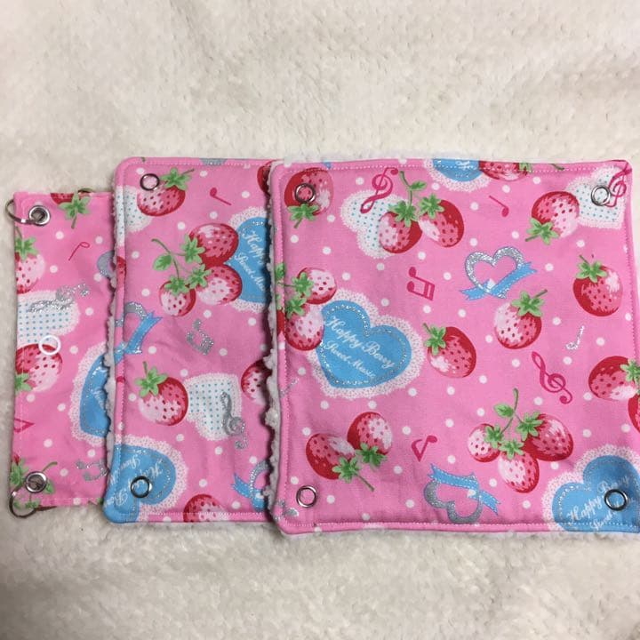 モモンガハウス(いちご・ハートラメ)  ボア白  2000円