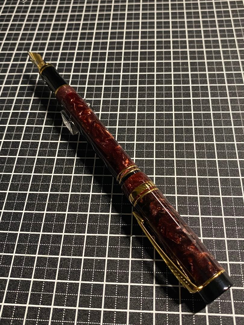 筆記具 PARKER Duofold International Marble-red