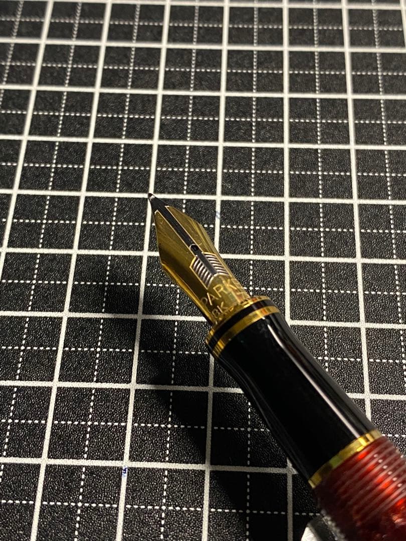 筆記具 PARKER Duofold International Marble-red