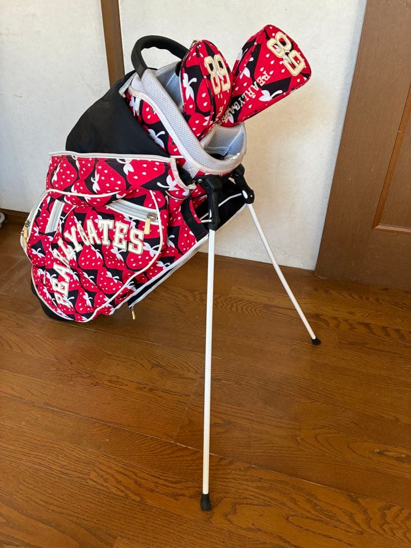 パーリーゲイツ　いちご柄 ゴルフバッグ 89 おまけ付き