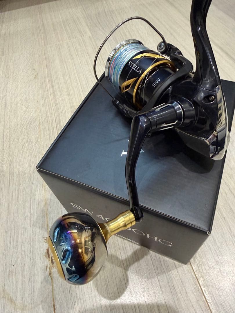 「シマノ ステラ SW4000HG カスタムハンドルノブ付」）