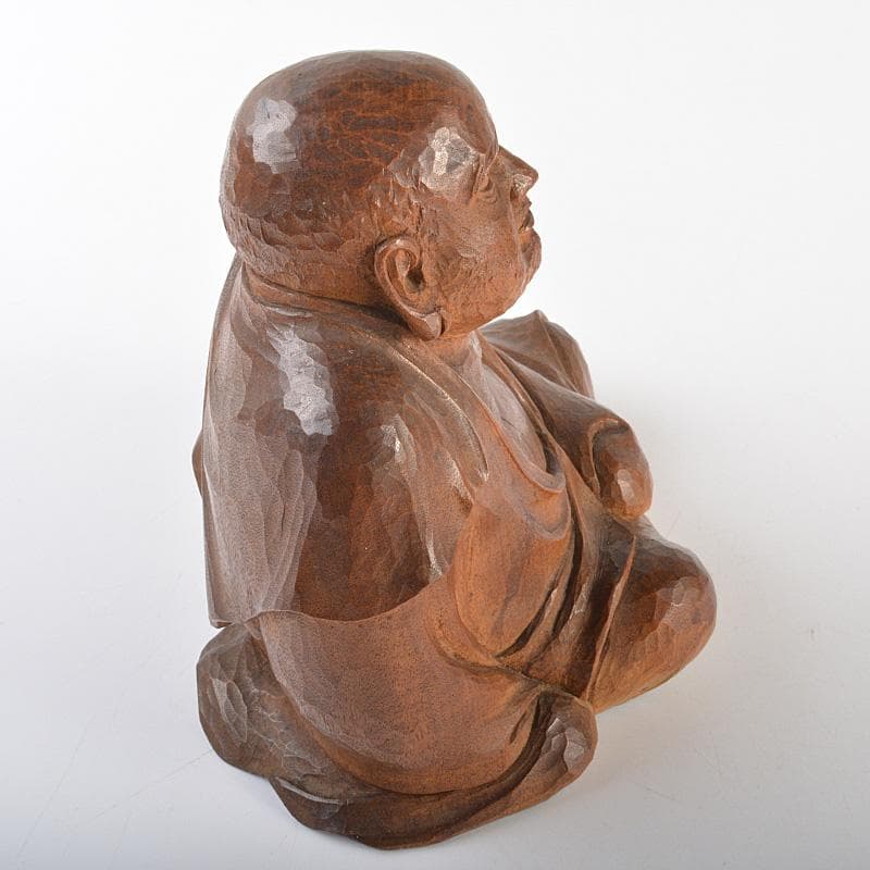 仏教美術　木彫　達磨像　仏像　置物　在銘　V　R7332