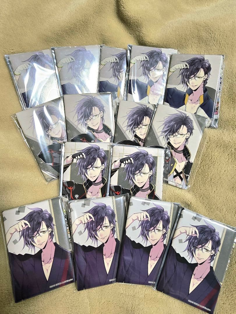 ね*引様 刀剣乱舞 明石国行 スクエア缶バッジ 15点セット