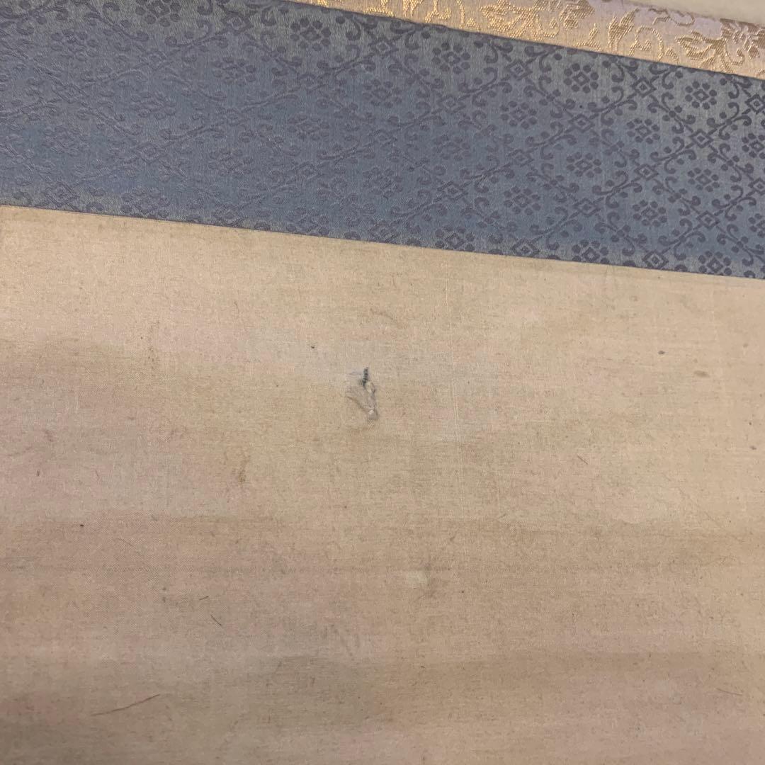 明治時代　日本画　木村関泉（きむら かんせん）　山水　掛軸　紅葉　秋