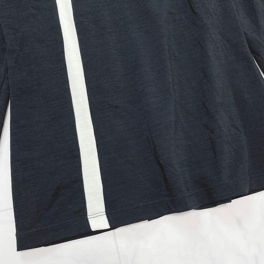 DESCENTE 定価1.7万 マナードウール 切り替え ロングスリーブシャツ