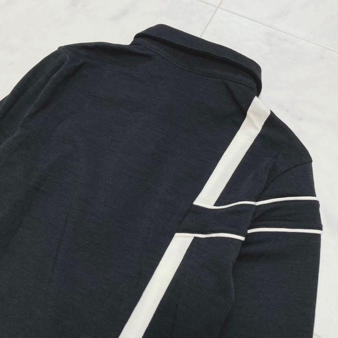 DESCENTE 定価1.7万 マナードウール 切り替え ロングスリーブシャツ