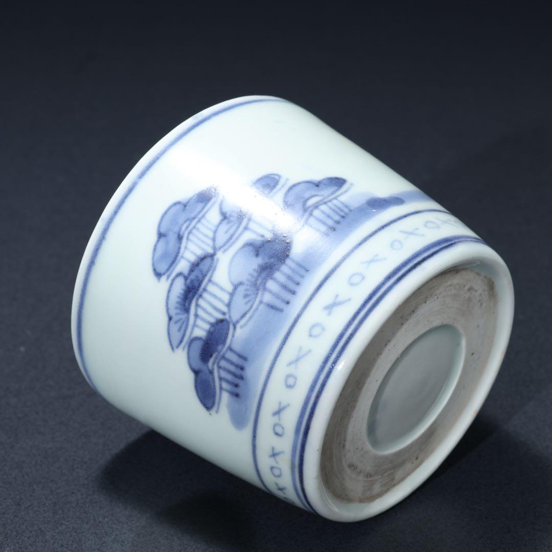 伊万里染付松図　蕎麦猪口　骨董　古伊万里　R1472w2