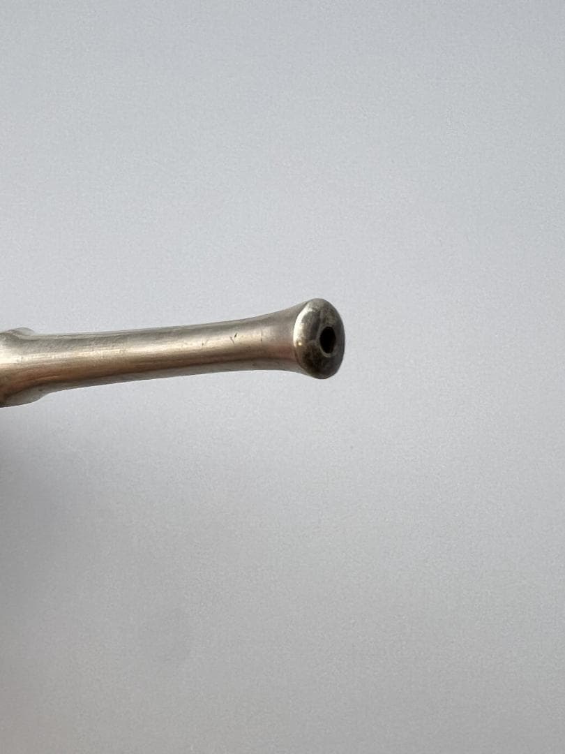 【海】純銀煙管　六角形　キセル　純刻印　銀細工　アンティーク　重量約45g