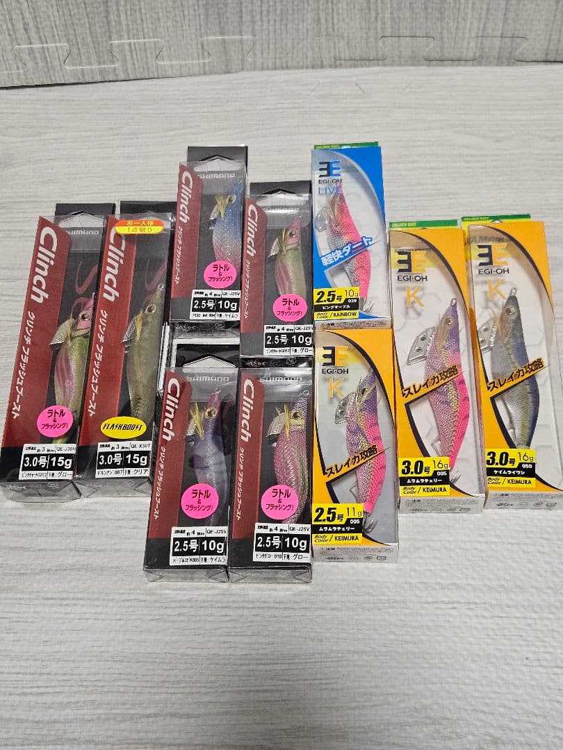 エギ・餌木セット 3.5号, 3.0号, 2.5号