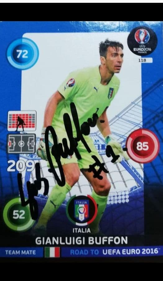 ブッフォン　ジャンルイジ・ブッフォン　 直筆サイン　サイン　カード　イタリア代表