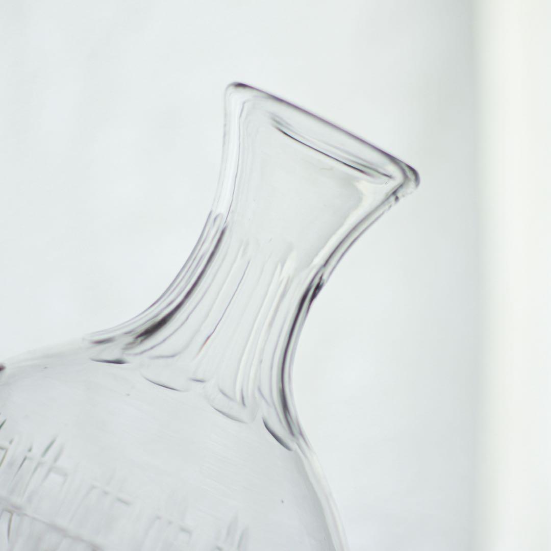 大正　水差し　花瓶　カット　ガラス