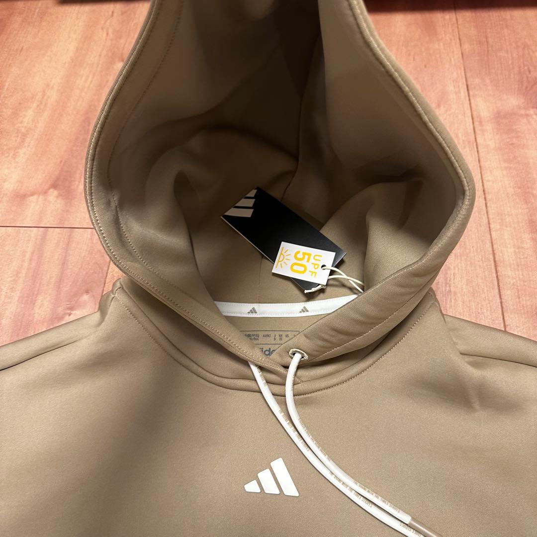 長袖パーカー　プリーツスカート　ダンボールニット　セットアップ　春秋冬　ベージュ