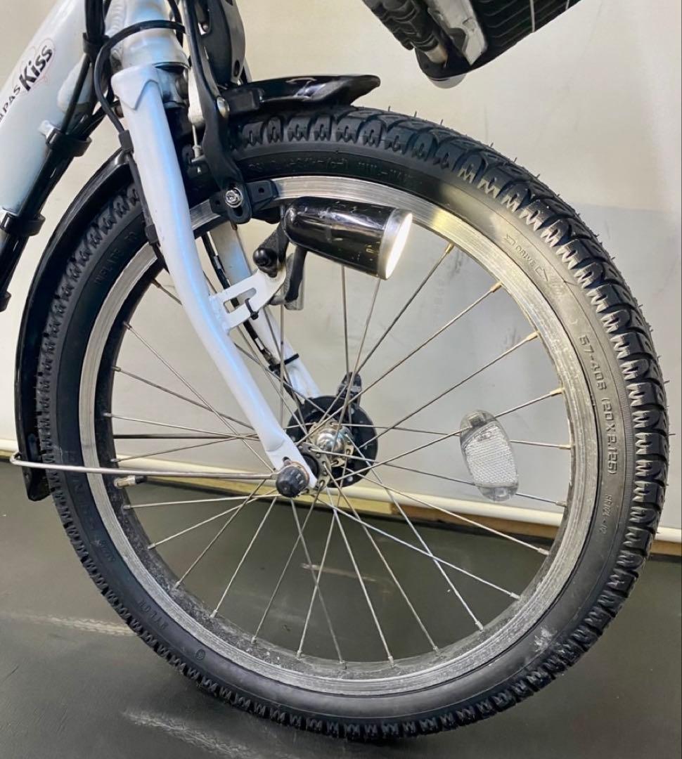 1年保証 送料無料　ヤマハ　パスキッス　20インチ　白色　電動アシスト自転車