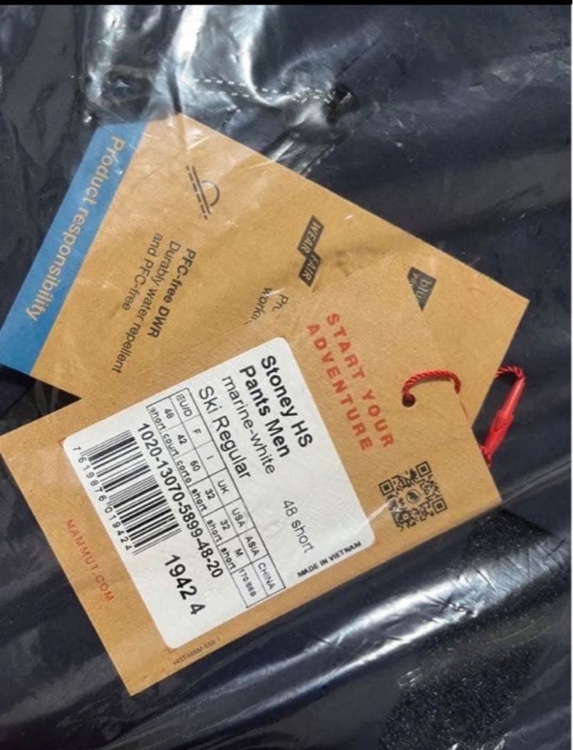 新品マムートストーニー ハードシェル Thermo Pants MenネイビーM