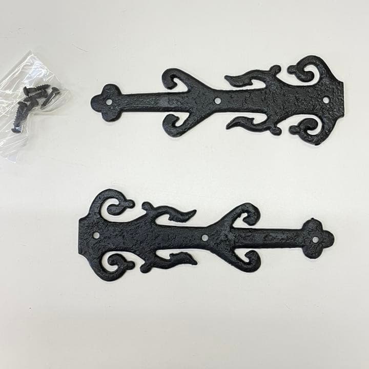 イギリスカークパトリック アイアンヒンジ 飾りヒンジ 蝶番2本のペア