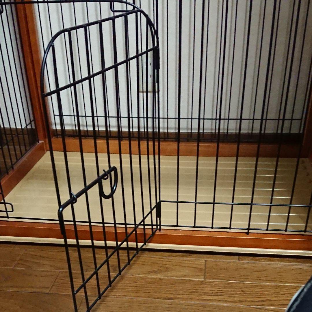 高級感あり。ペット用 木製サークル ケージ