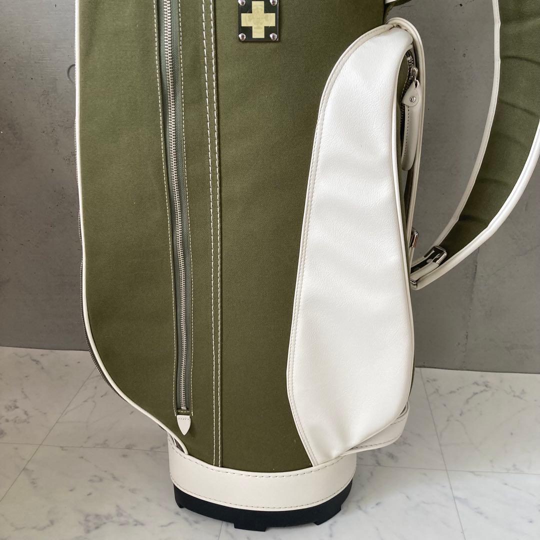 定価97900円⛳️極美品 木の庄帆布 クロスハンドルキャディバッグ グリーン