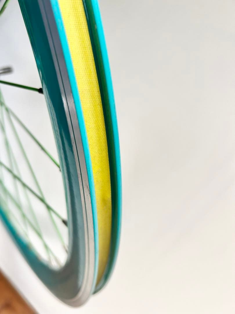 【ピスト用フロントホイール】貴重なオシャレグリーン